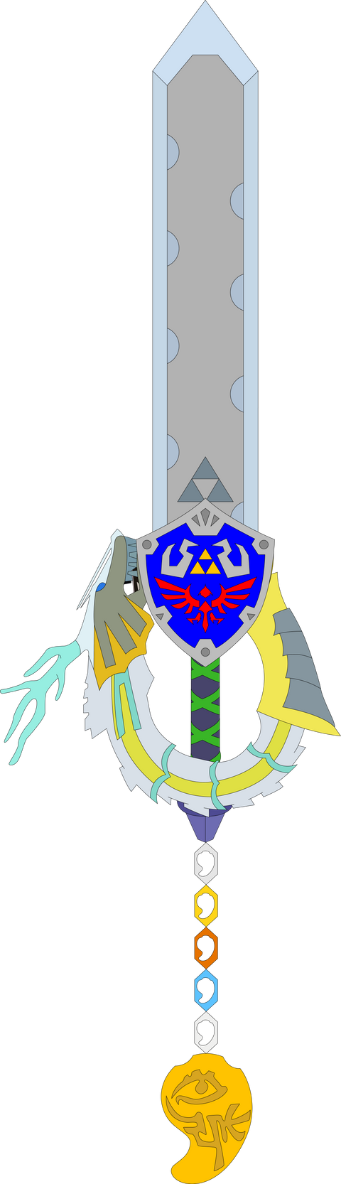 Zonai Warrior Custom Keyblade by SuperHeroTimeFan on DeviantArt