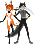 Tales of Silver Claw - Silver Claw and Rena Rouge by SuperHeroTimeFan