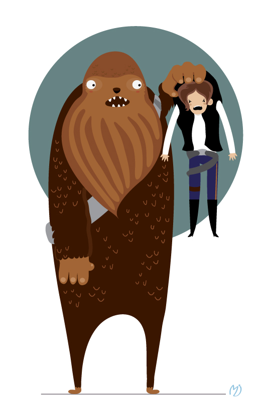 Chewbacca and han solo