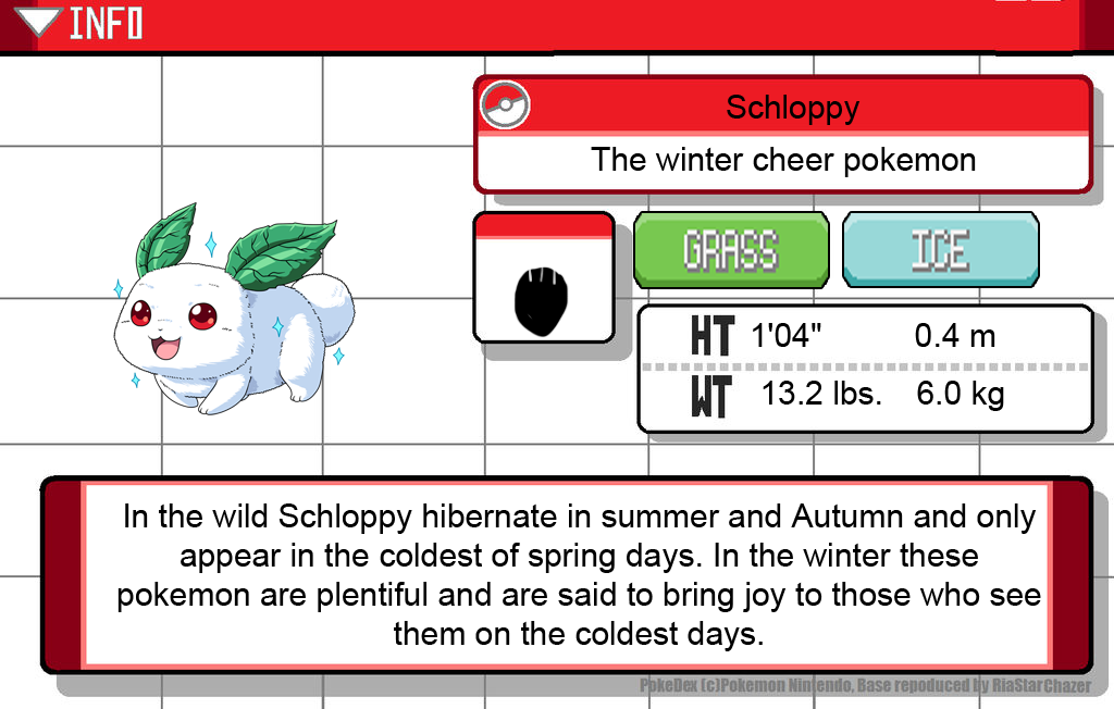 Pokedex Entry Example Blank Pokedex Entry