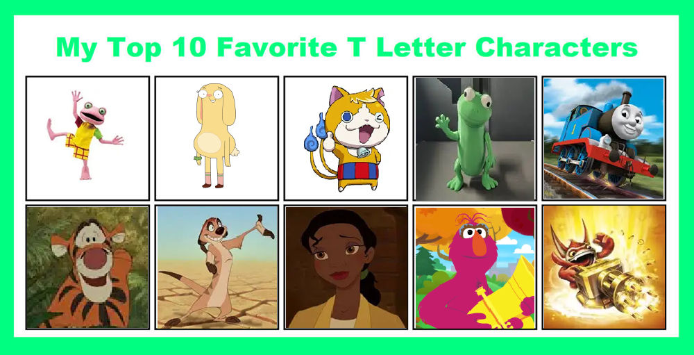 My Top 10 Letter T Characters by ChloeDH1002 on DeviantArt