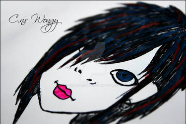 Emo girl drawing