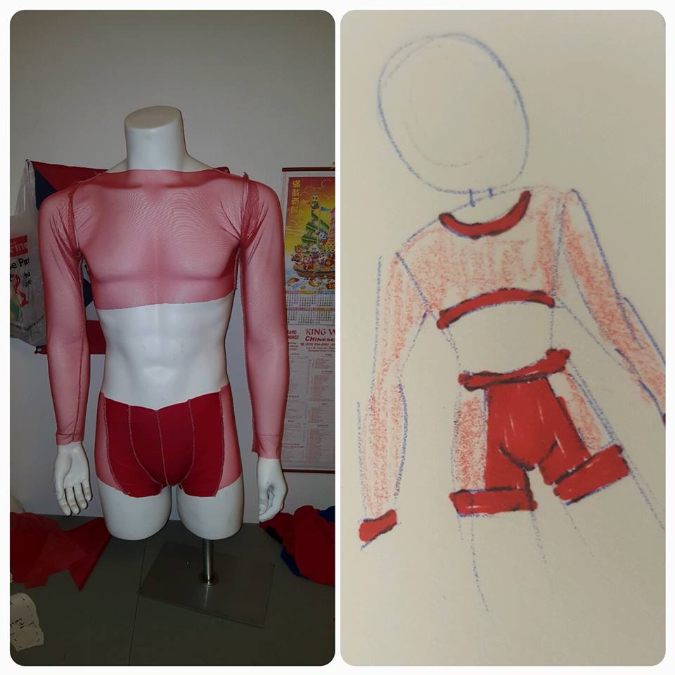 Red Mesh Costume