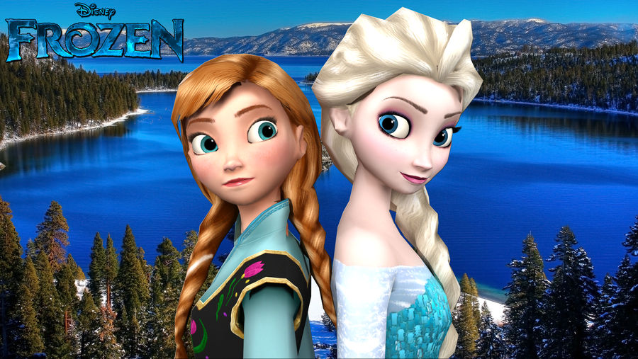 Elsa and Anna Back-to-Back by AlleyneTheElf on DeviantArt