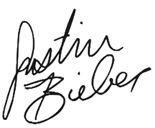 ジャスティン・ビーバー(Justin ひきずっ Bieber)の直筆サイン ジャスティン・ビーバー(Justin ひきずっ Bieber)の直筆サイン