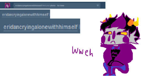 eridan crying alone with himself