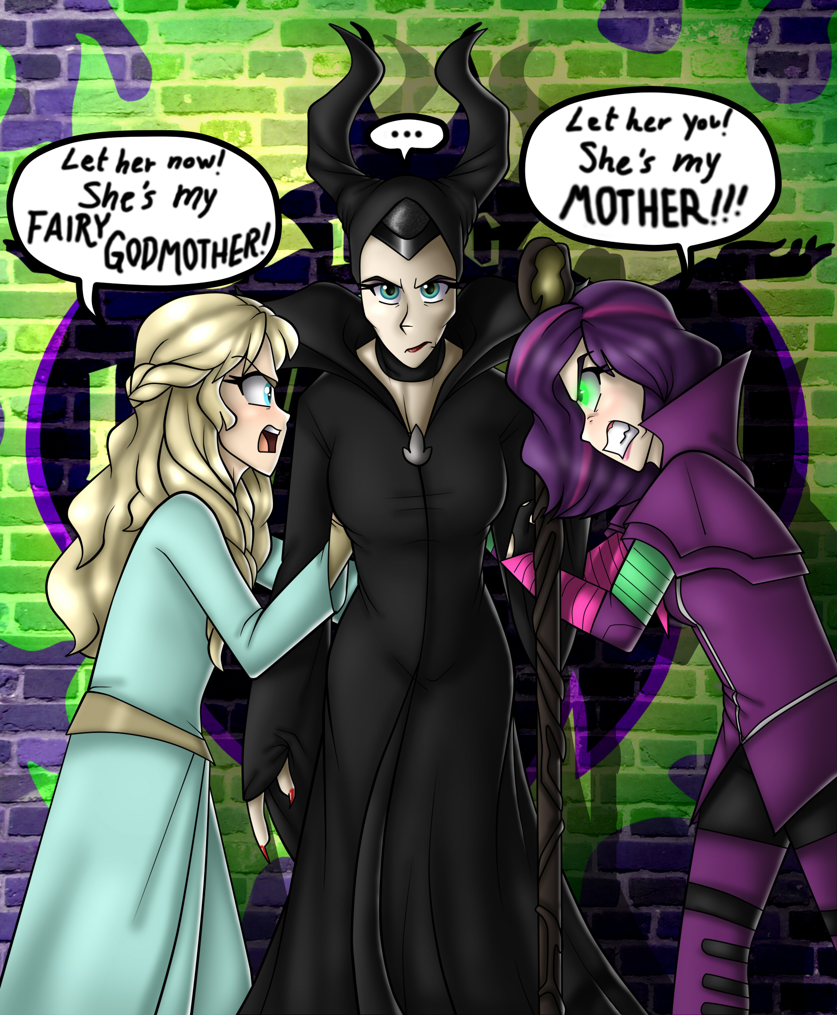 Aurora VS Mal by NamyG on DeviantArt