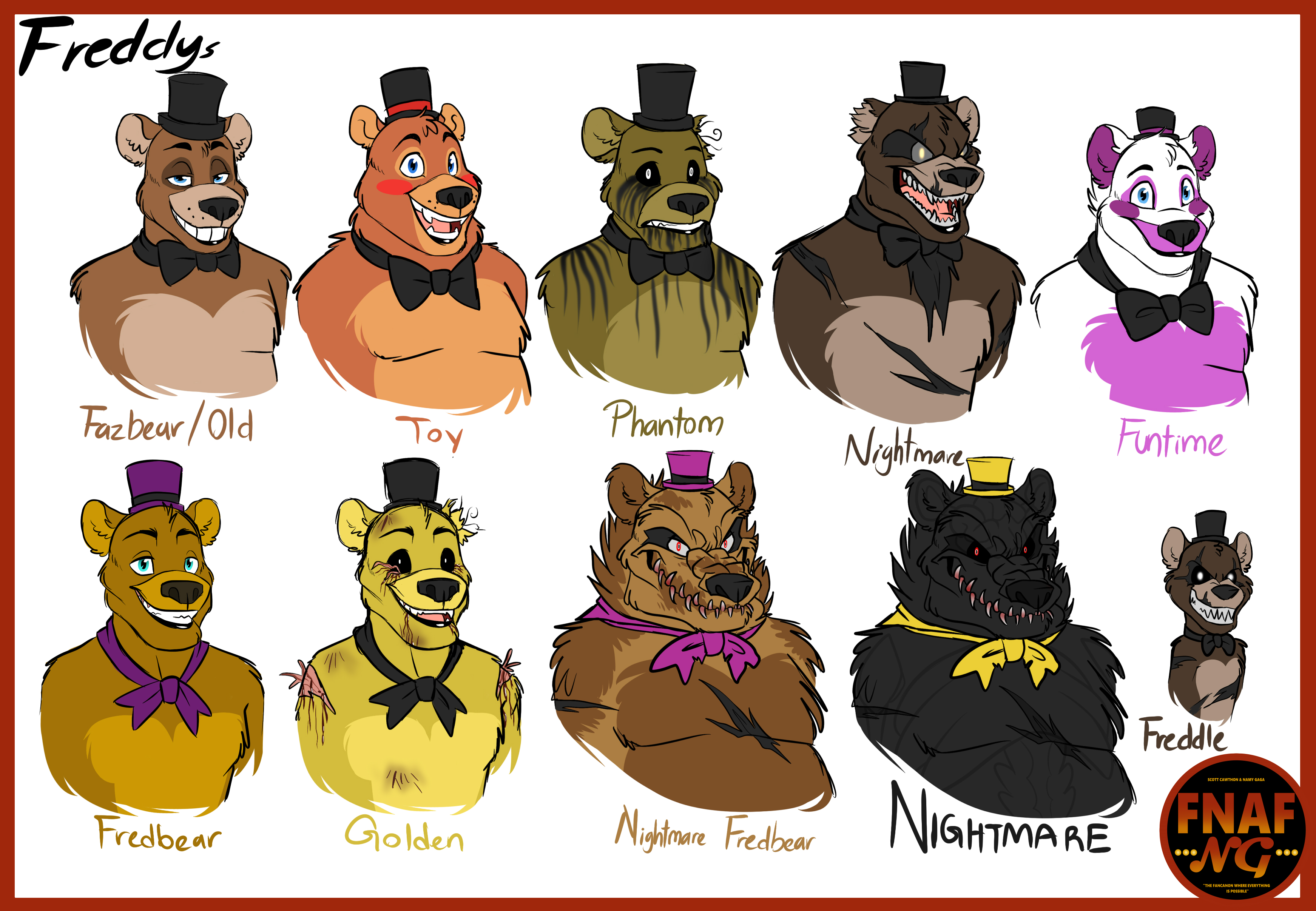 FNAFNG_Freddy Versions