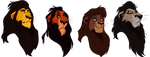 TLK Royal black mane lions by NamyGaga