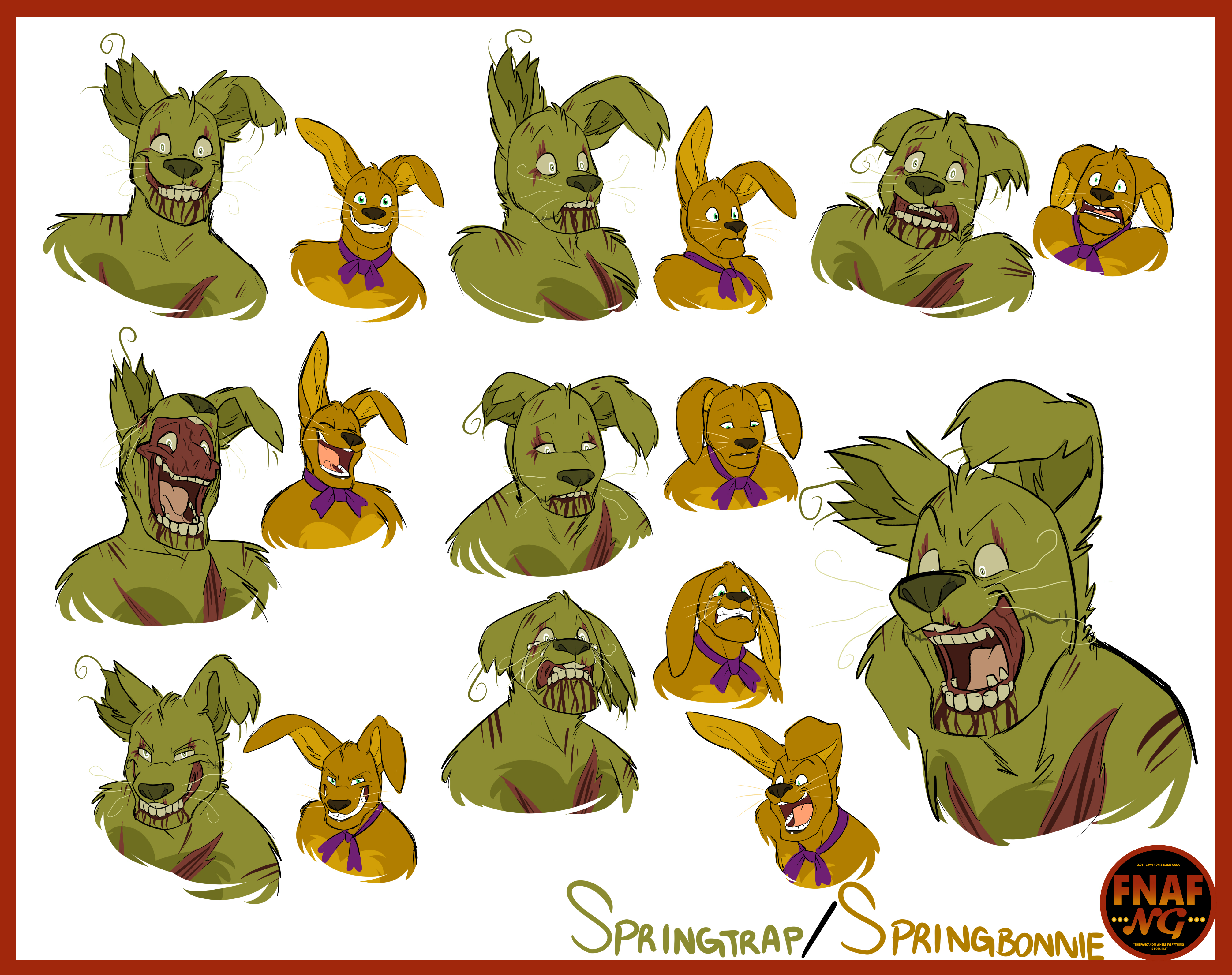 FNAFNG_Springtrap (Expression Practice) by NamyG on DeviantArt