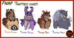 FNAFNG_Twisted Ones Characters by NamyGaga