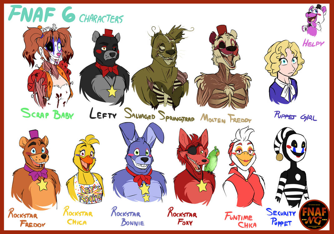 Fnafngfnaf 6 Characters By Namygaga On Deviantart-4957