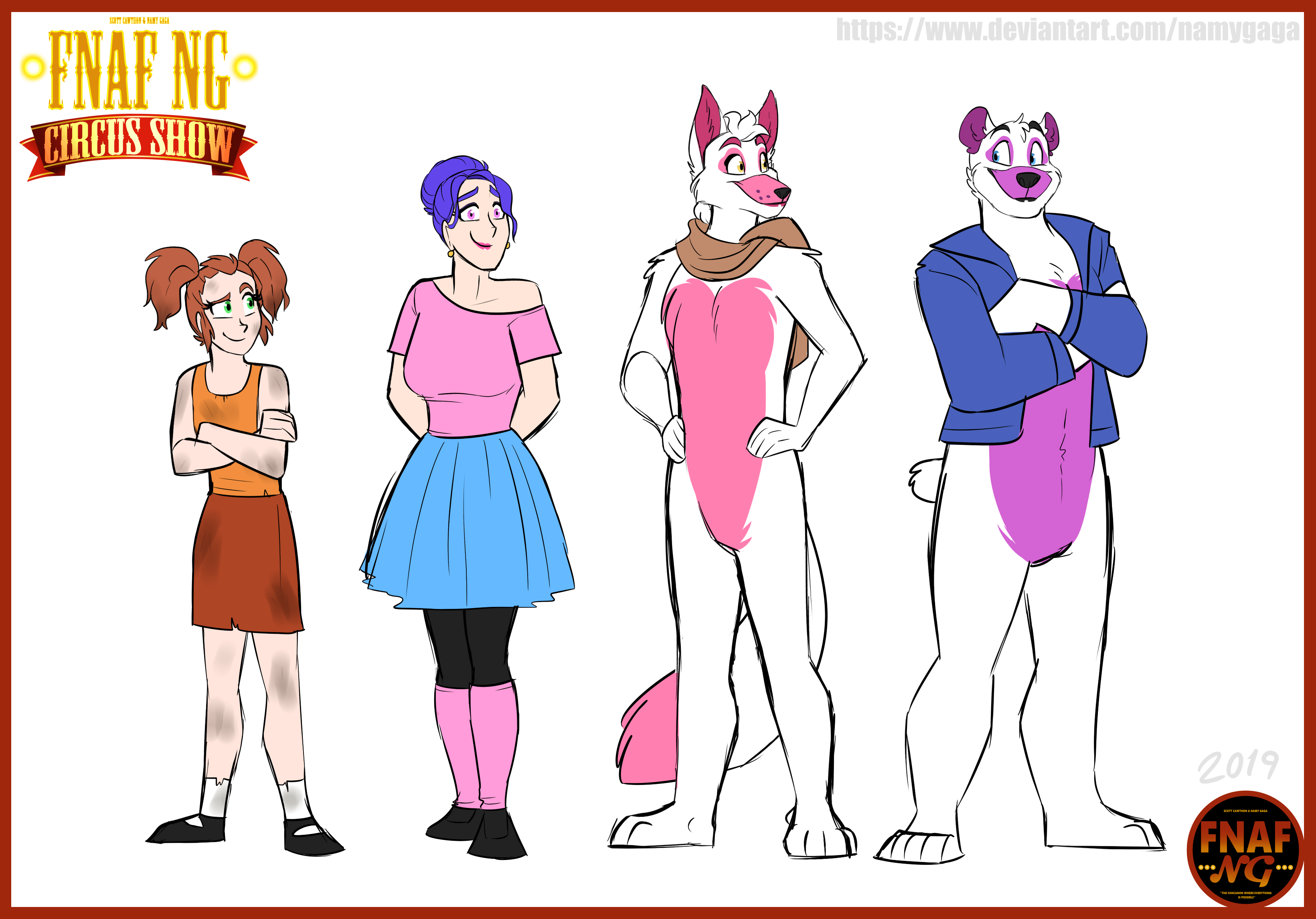 FNAFNG_Circus Show Characters sheet 1 by NamyG on DeviantArt