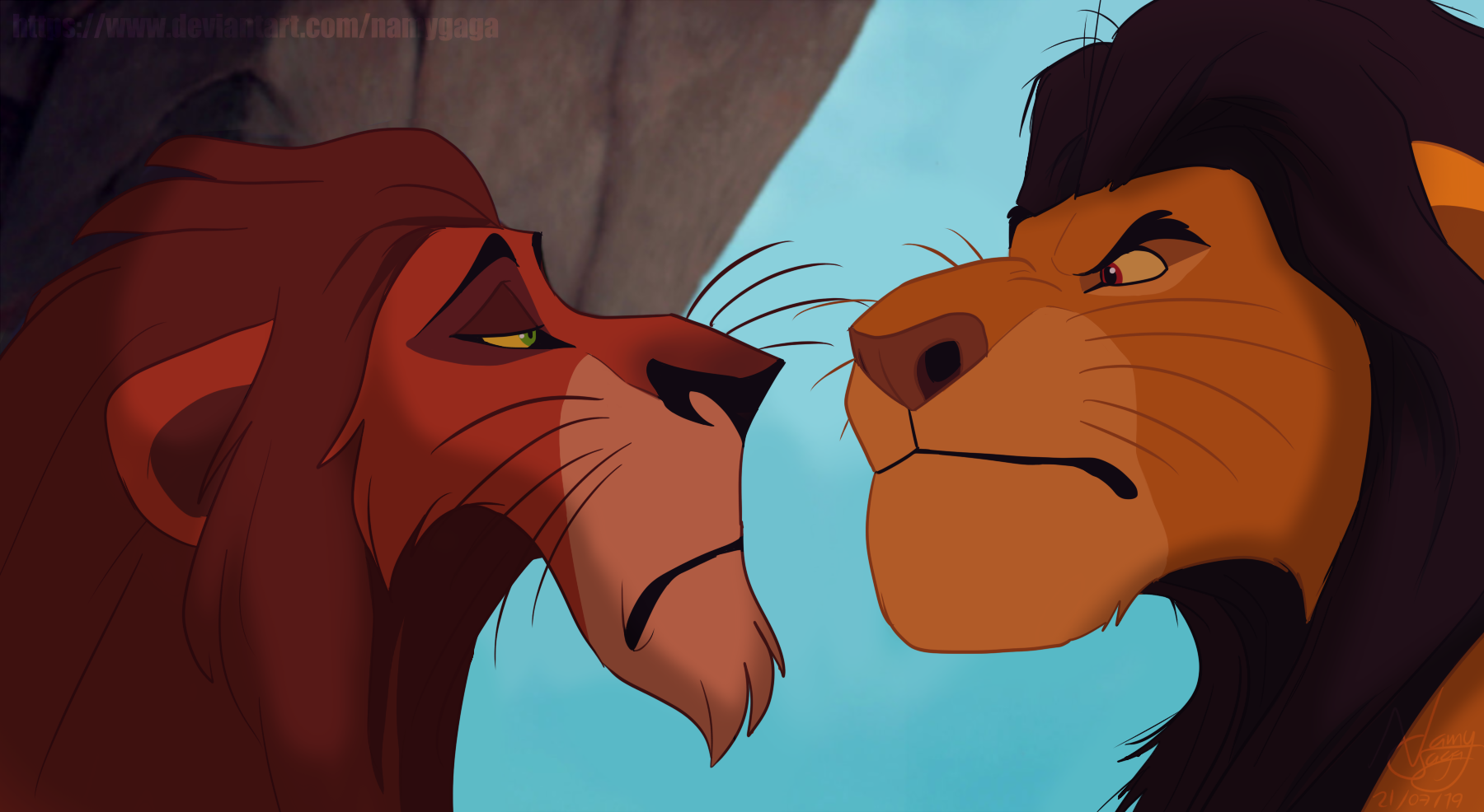 Mufasa And Scar Realistic Mane Color By NamyGaga On DeviantArt mufasa-and-scar-realistic-mane-color-by-namygaga-on-deviantart