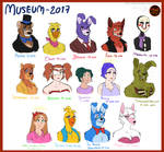 FNAFNG_Fazbear's Museum Characters by NamyGaga