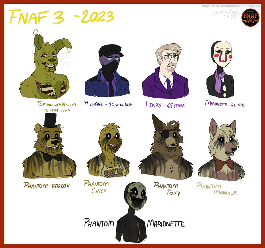 FNAFNG_FNAF 3 Characters by NamyG on DeviantArt