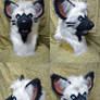 Ember Striped Hyena Head