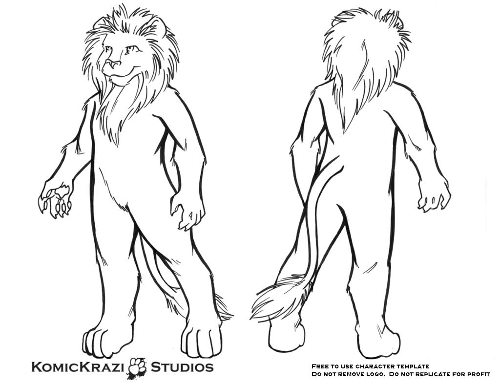 Plantigrade Lion - Free Character template