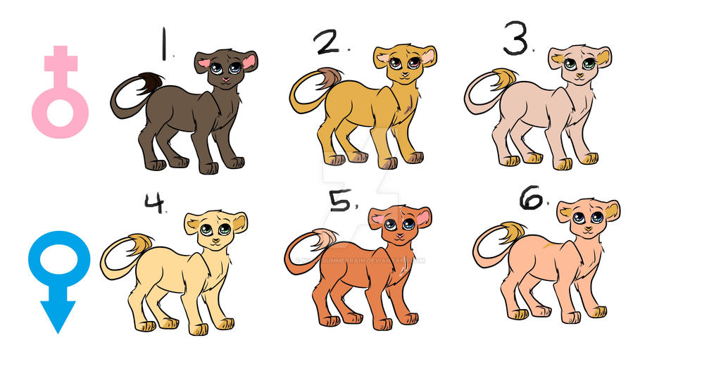 Lion Cub Adopts (4/6 Open!) by NightSummerRain