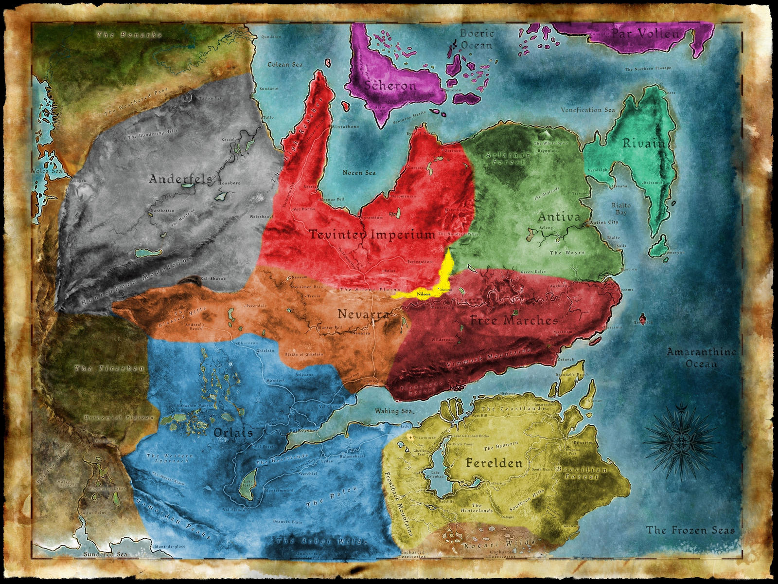 Thedas Map with Nileesa