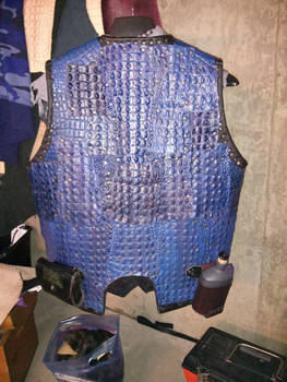 Leather armor vest - back side