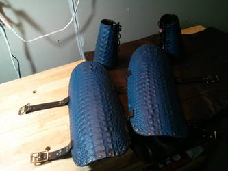 Dragon scale bracers and greaves