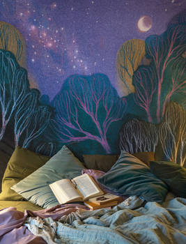 Starlit Woods wall tapestry