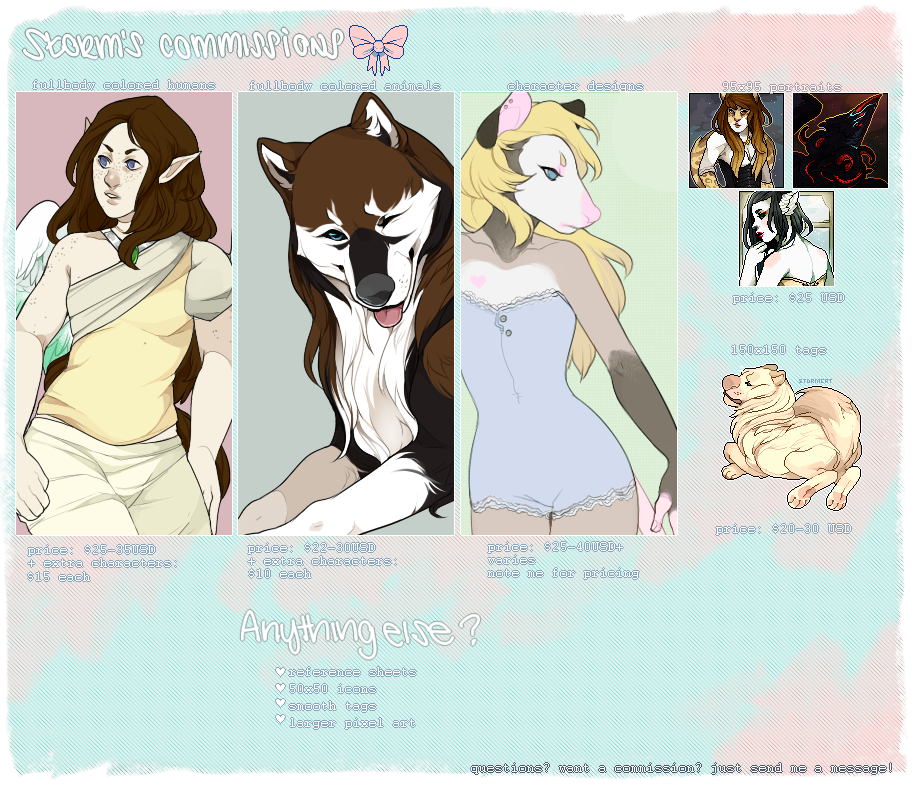 2013 commission sheet