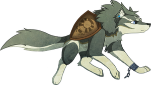 Wolf Link with Ordon Shield