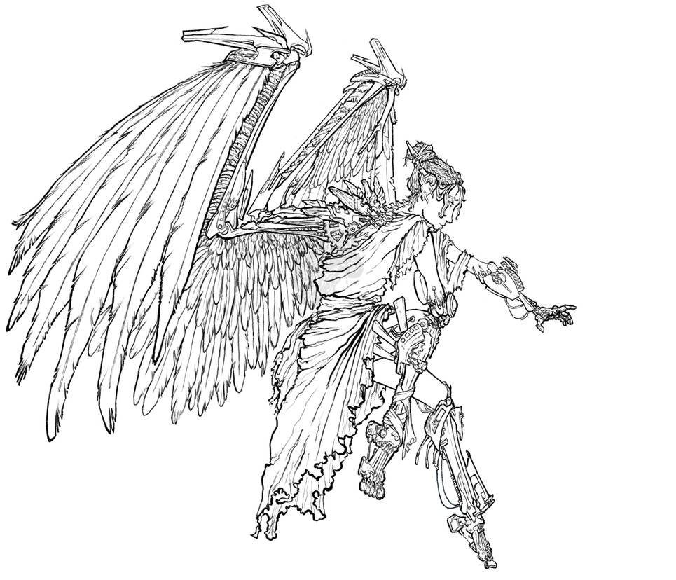 Cyborg Angel by Oyee on DeviantArt