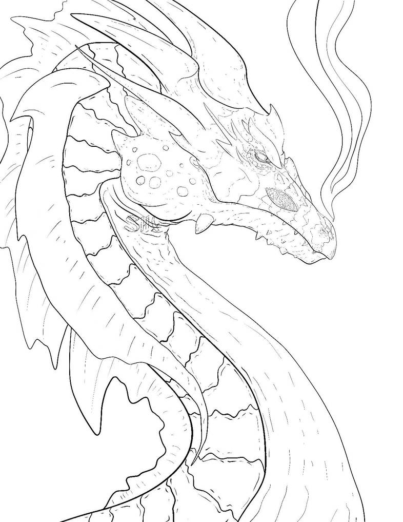 Dragon side view. by shxillust on DeviantArt