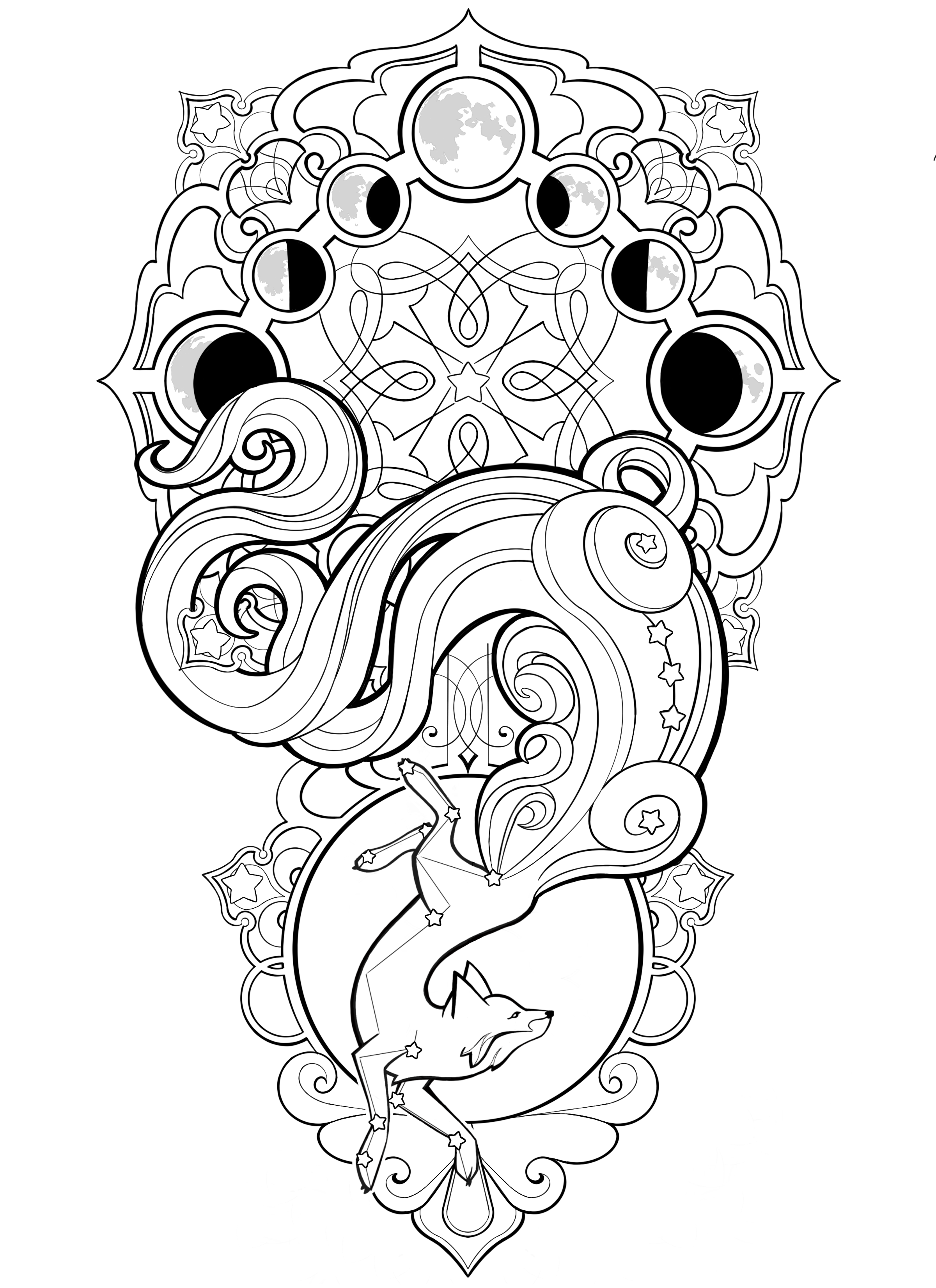 Spirit Fox Tattoo Design by SBurr on DeviantArt Spirit Fox Tattoo Design by SBurr on DeviantArt