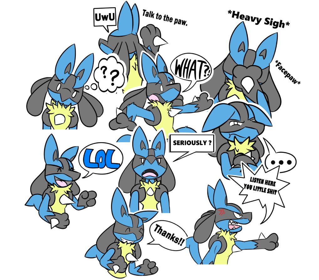 LUCARIO STICKER PACK