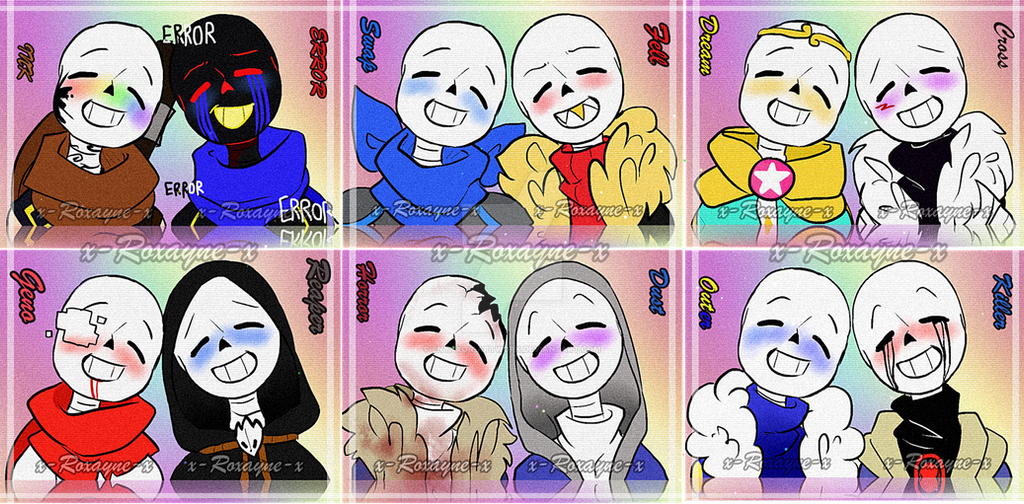 My top 6 undertale ships qwq by enyaxoR-Artwork on DeviantArt