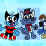 3 blue friends