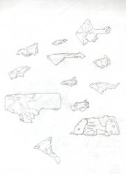 Sketch space ships