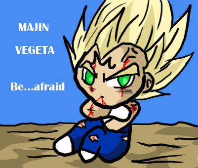 Majin Vegeta be afraid