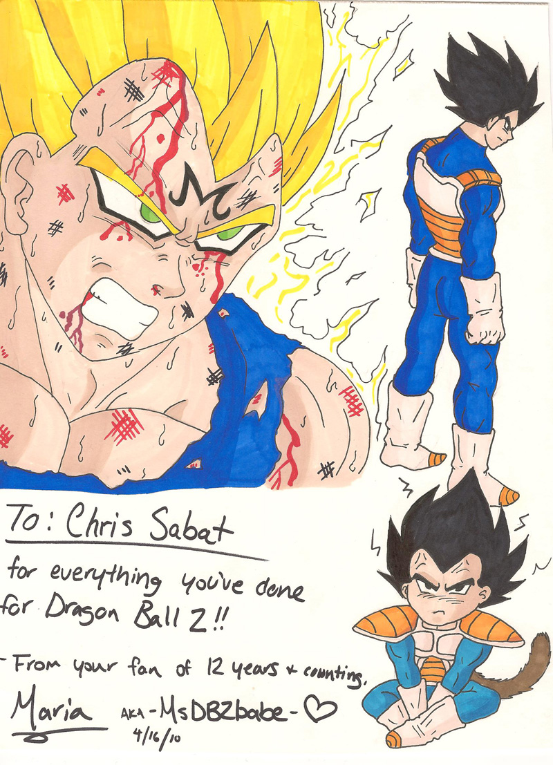 Vegeta gift to Chris Sabat