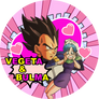 Dragon Ball Super Vegeta x Bulma button