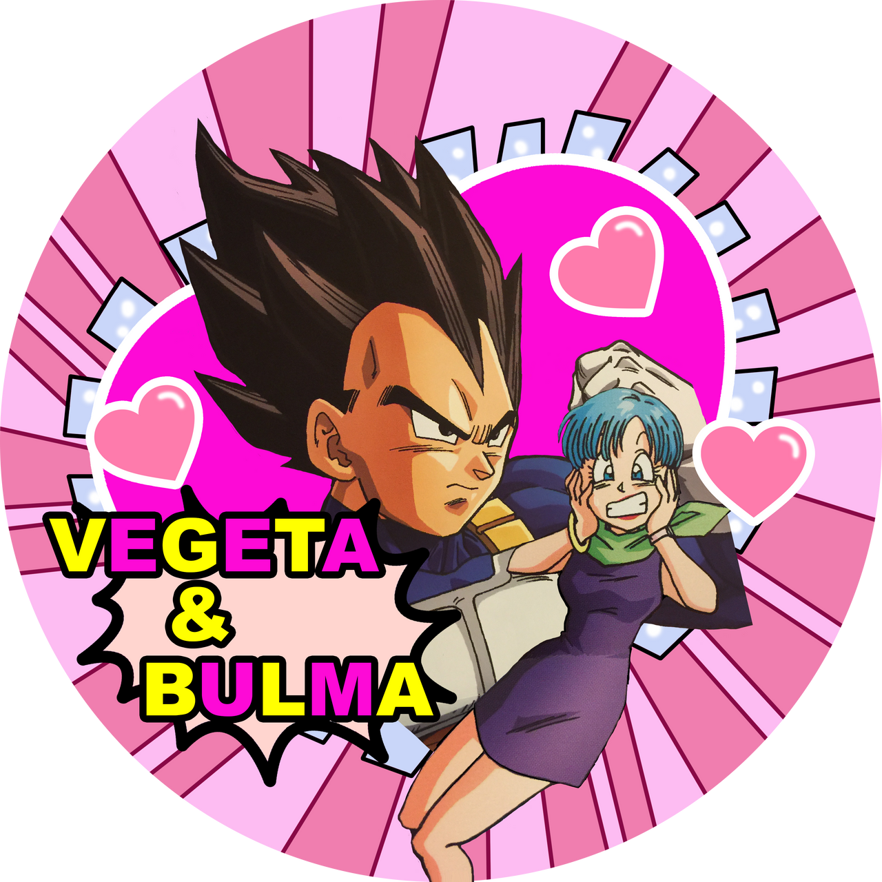 Dragon Ball Super Vegeta x Bulma button