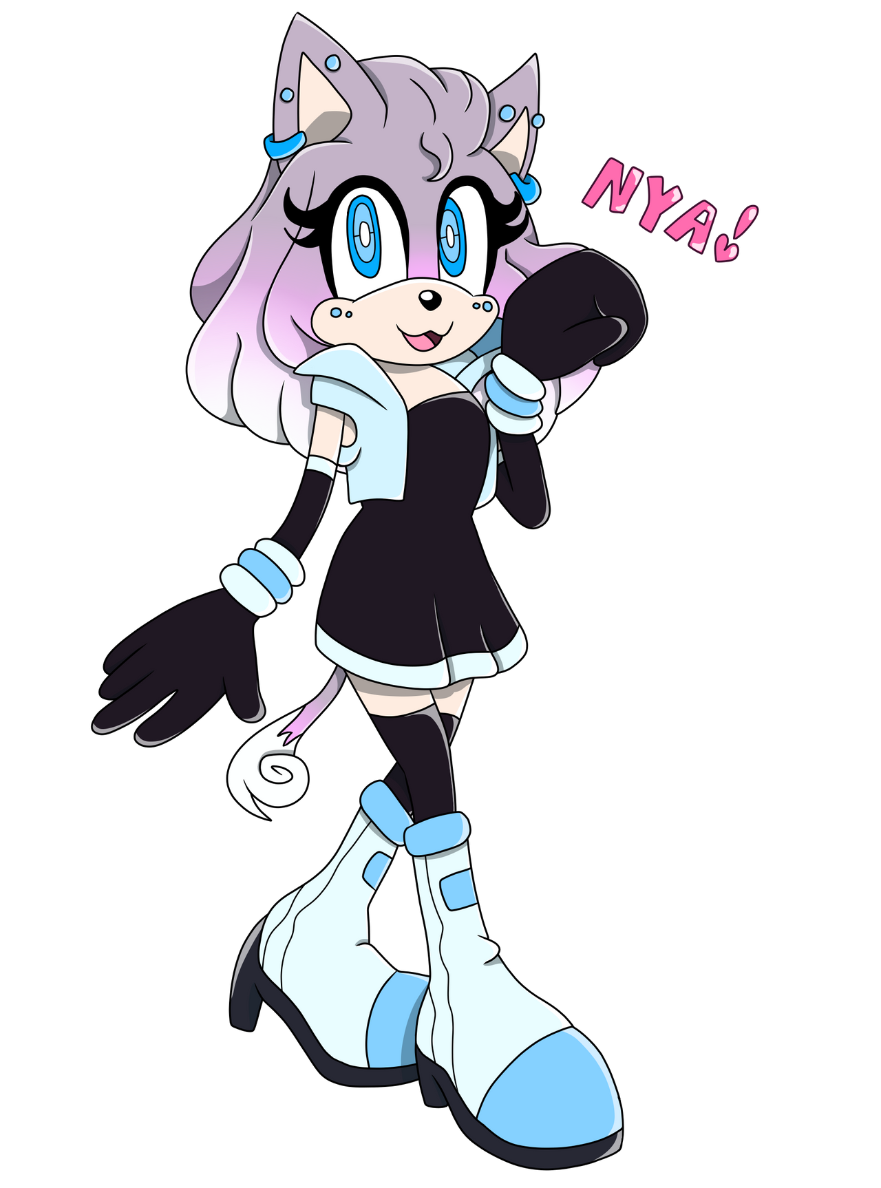 Android Cat Comp Cosmia the Android Cat - Commission by KayeToons on DeviantArt