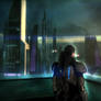 Mass Effect 2 screen city view