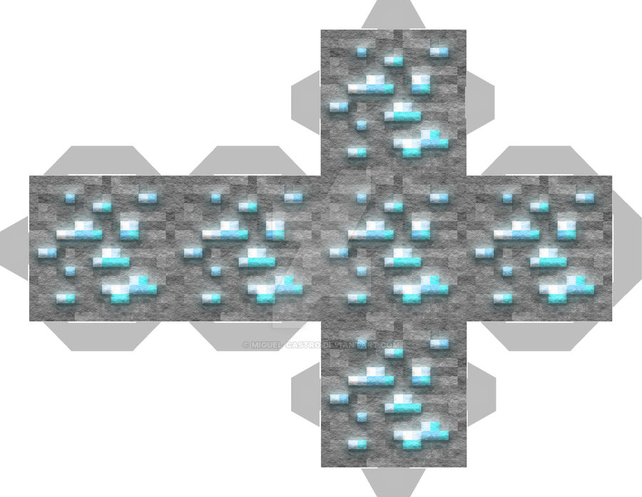 Minecraft Homok Texture High quality Minecraft Diamond Ore cube by Miguel-Castro on DeviantArt