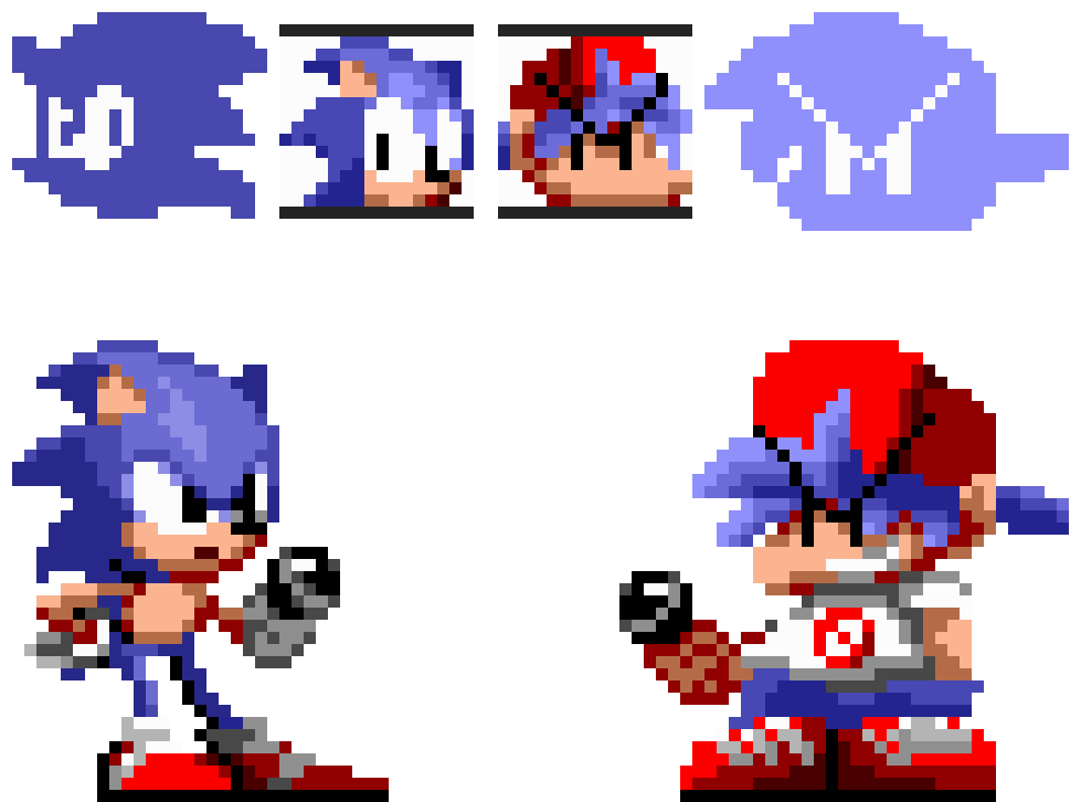 Pixilart - fnf sonic sprites update by datsonicboy