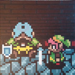 TLOZ Link to the Past Pixel Painting