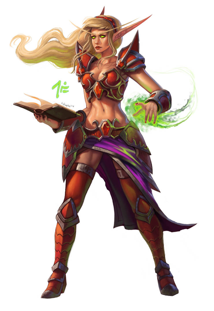 Blood Elf Female Sorceress by KyleKayhosDraws on DeviantArt