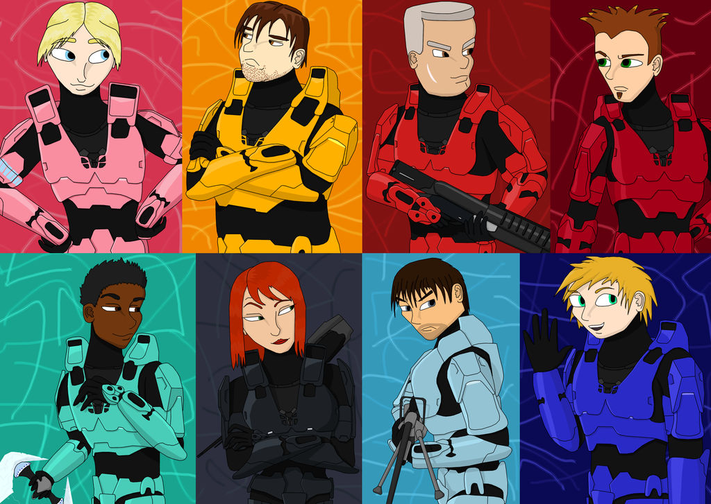 RvB - Main Cast by Farore769 on DeviantArt