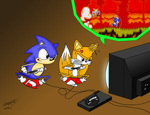 Sonic and Tails Play Genesis