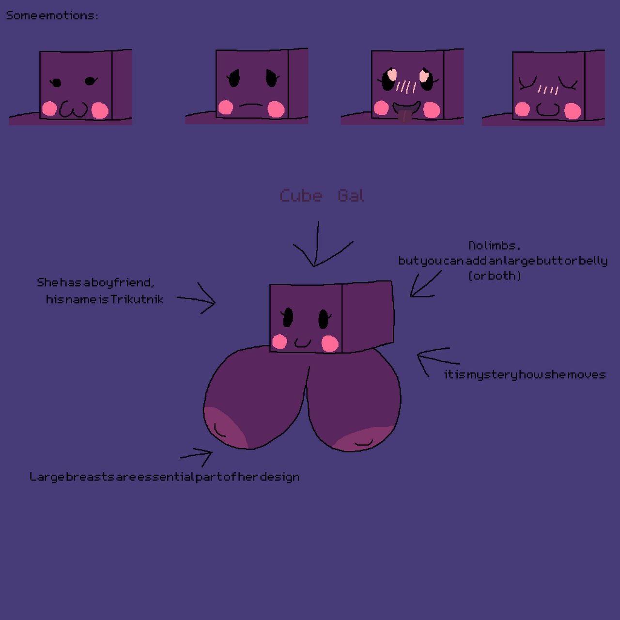 Cube gal reference sheet!! by Denisukr on DeviantArt