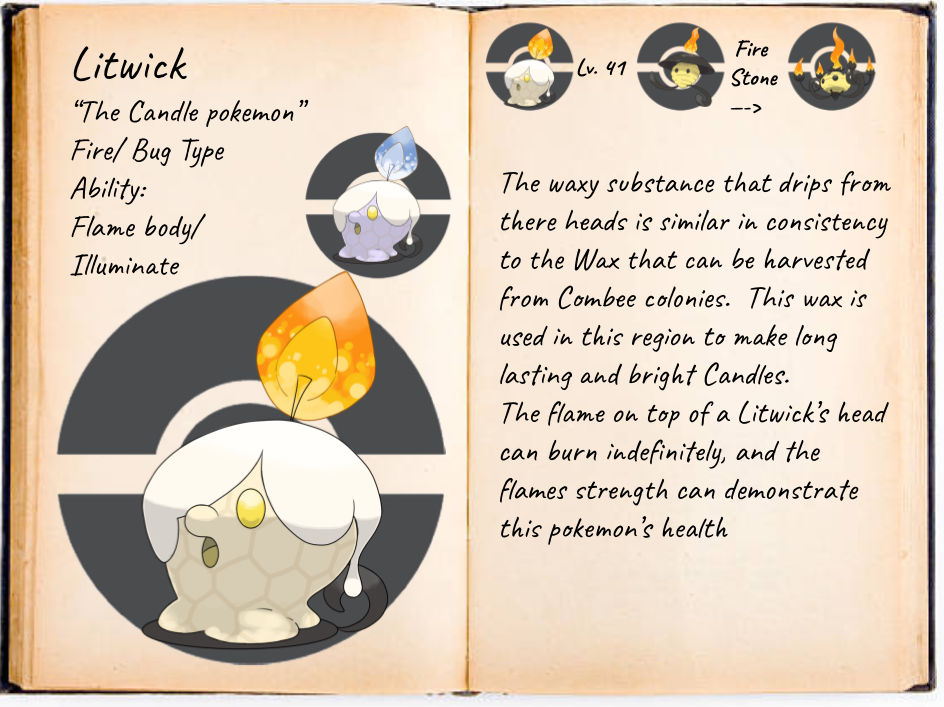 Litwick Pokedex page by TheJonMachine on DeviantArt